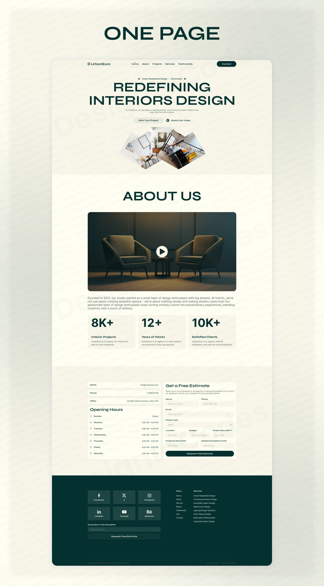 UrbanEura-Interior-Design-Agency-Template-for-Framer | DesignToCodes