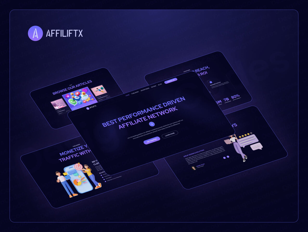 Affiliftx-OnePage-Affiliate-Marketing-Figma-Template | DesignToCodes