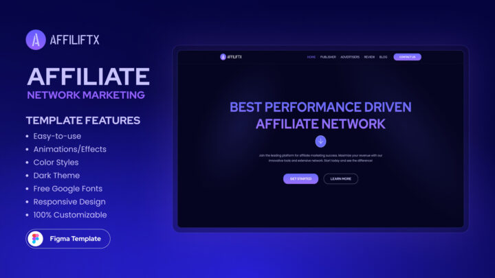 Affiliftx-OnePage-Affiliate-Marketing-Figma-Template-Thumbnail | DesignToCodes