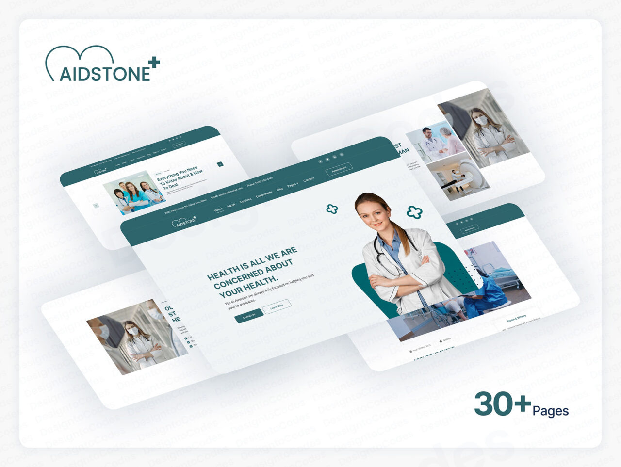 Aidstone-Multipage-Medical-Service-Figma-Template | DesignToCodes