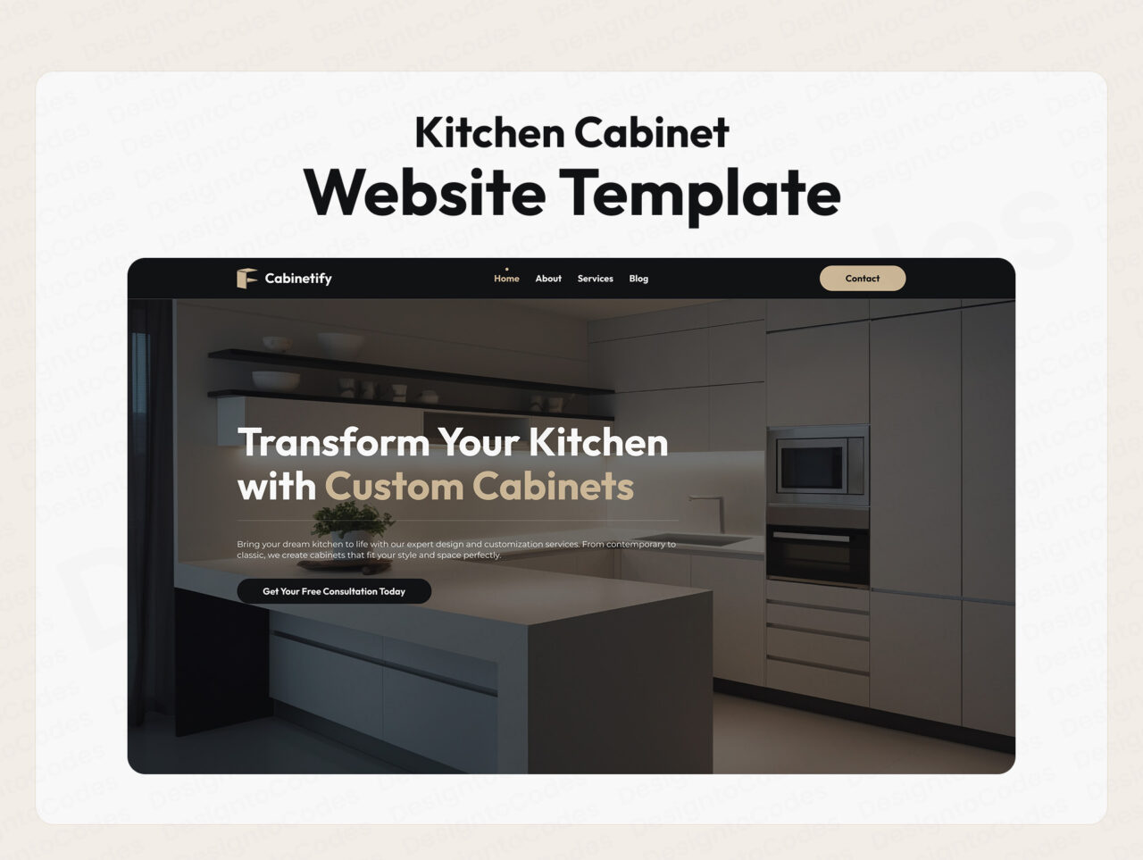 Cabinetify-Kitchen-Cabinet-Framer-Template | DesignToCodes