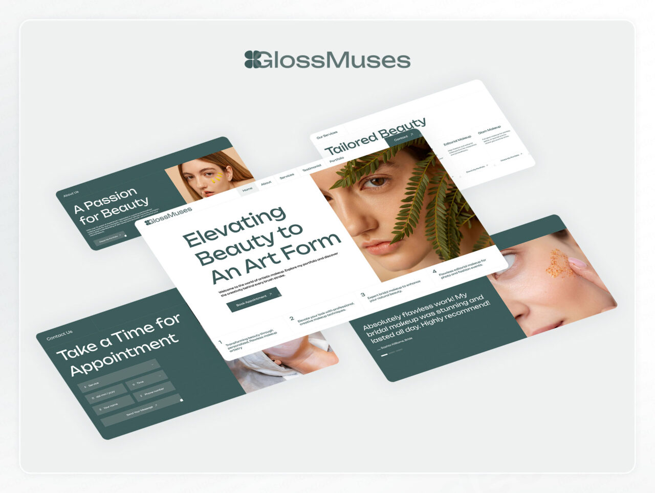 GlossMuses-OnePage-Beauty-Fashion-Framer-Template | DesignToCodes