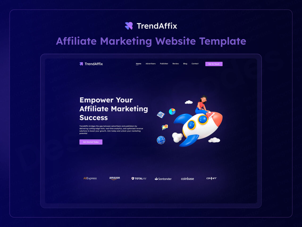 Trendaffix-OnePage-Affiliate-Marketing-Framer-Template | DesignToCodes