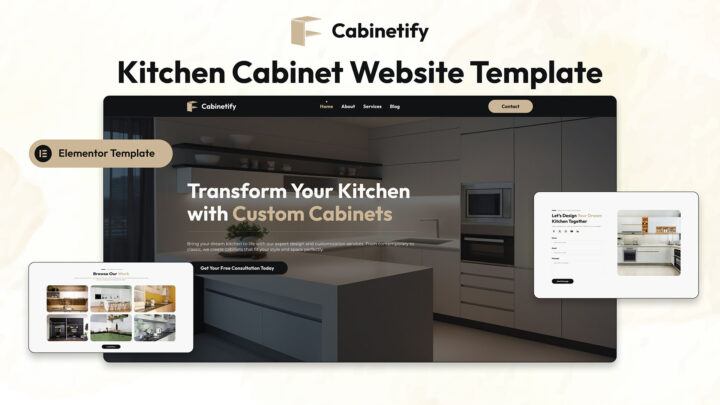 Cabinetify-Kitchen-Cabinet-Elementor-Template-Thumbnail | DesignToCodes