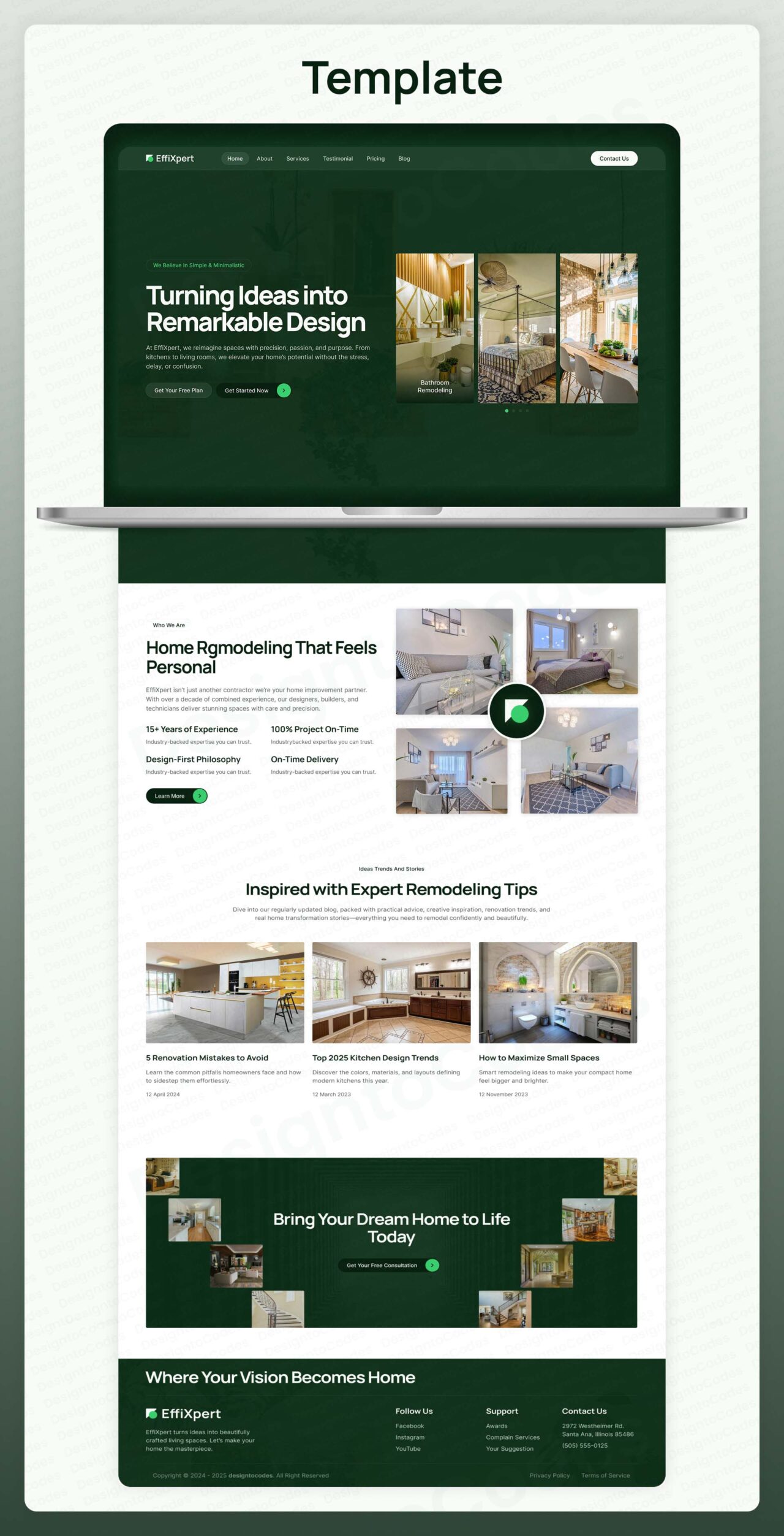 EffiXpert-Home-Remodelling-Website-Template-for-Framer | DesignToCodes