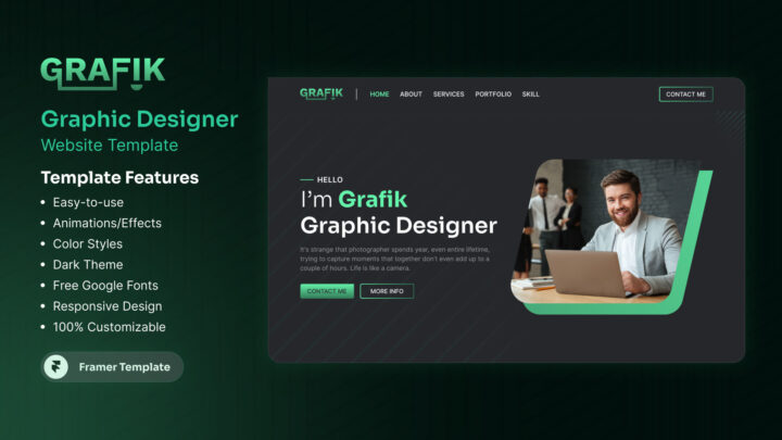 Grafik_v3-Graphic-Designer-Portfolio-Framer-Template-Thumbnail | DesignToCodes