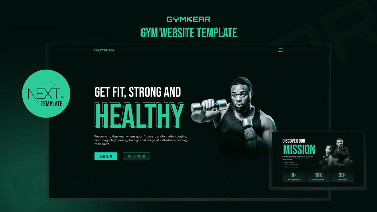Gymkear-Best-Gym-Nextjs-Website-Template | DesignToCodes