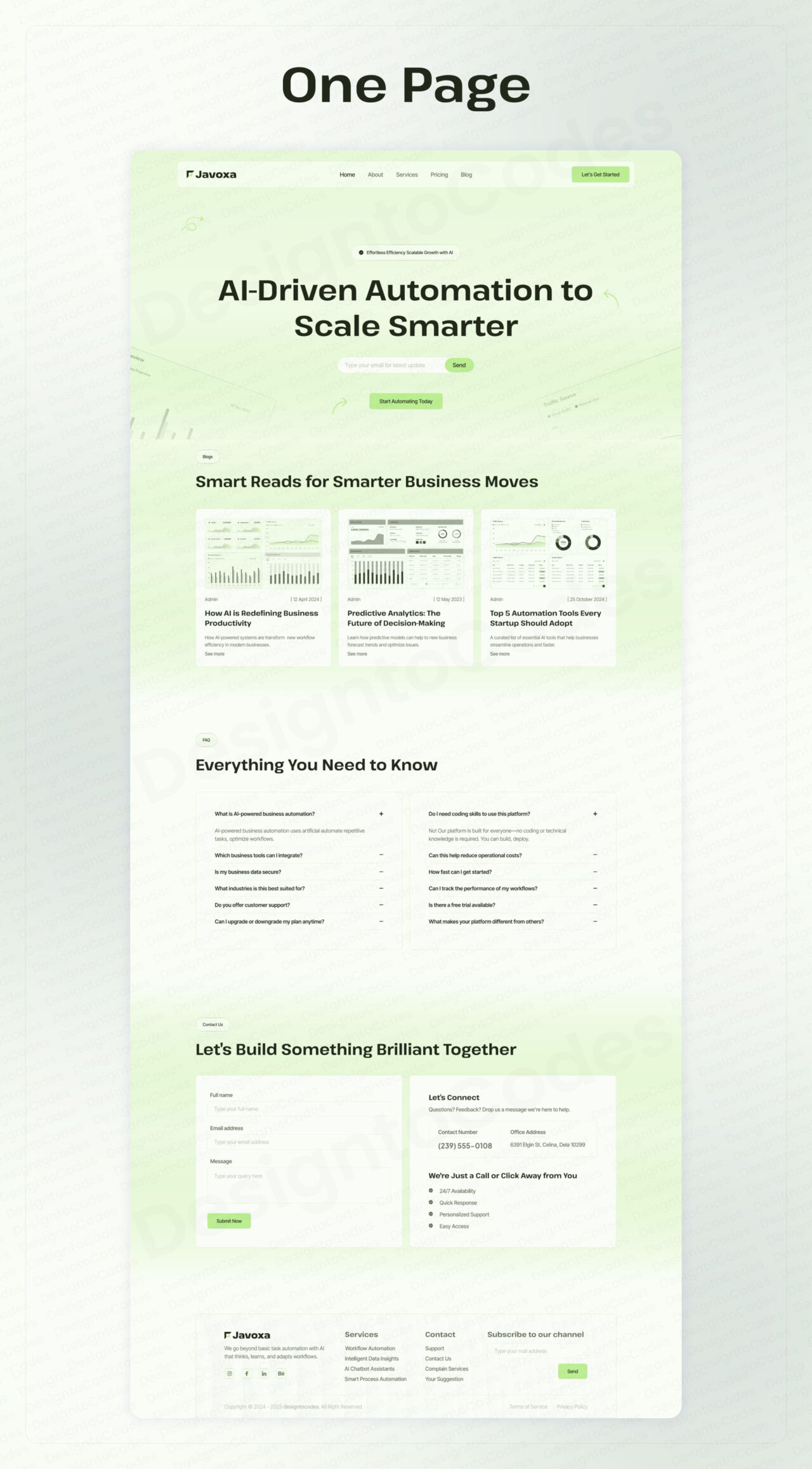 Javoxa-Premium-Business-Automation-Framer-Template | DesignToCodes