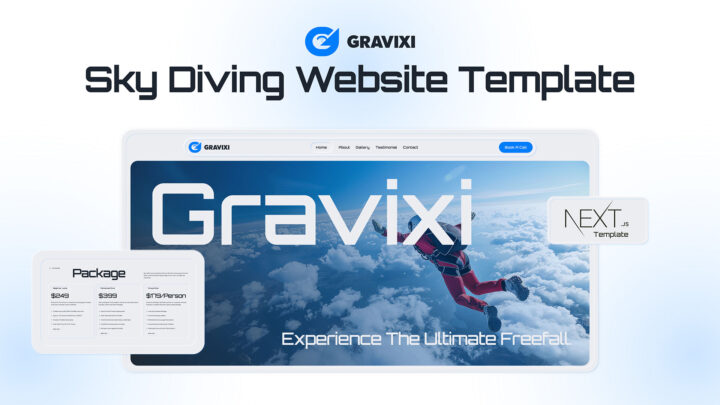 Gravixi-Skydiving-NextJs-Template-for-Adventure-Sports-Thumbnail-1.0.1 | DesignToCodes