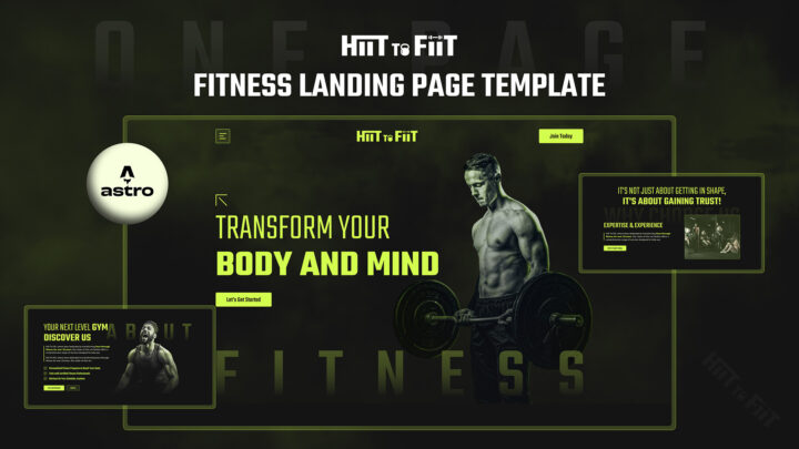 Hittofit-One‑Page-Fitness-Website-Astro-Template-Thumbnail | DesignToCodes