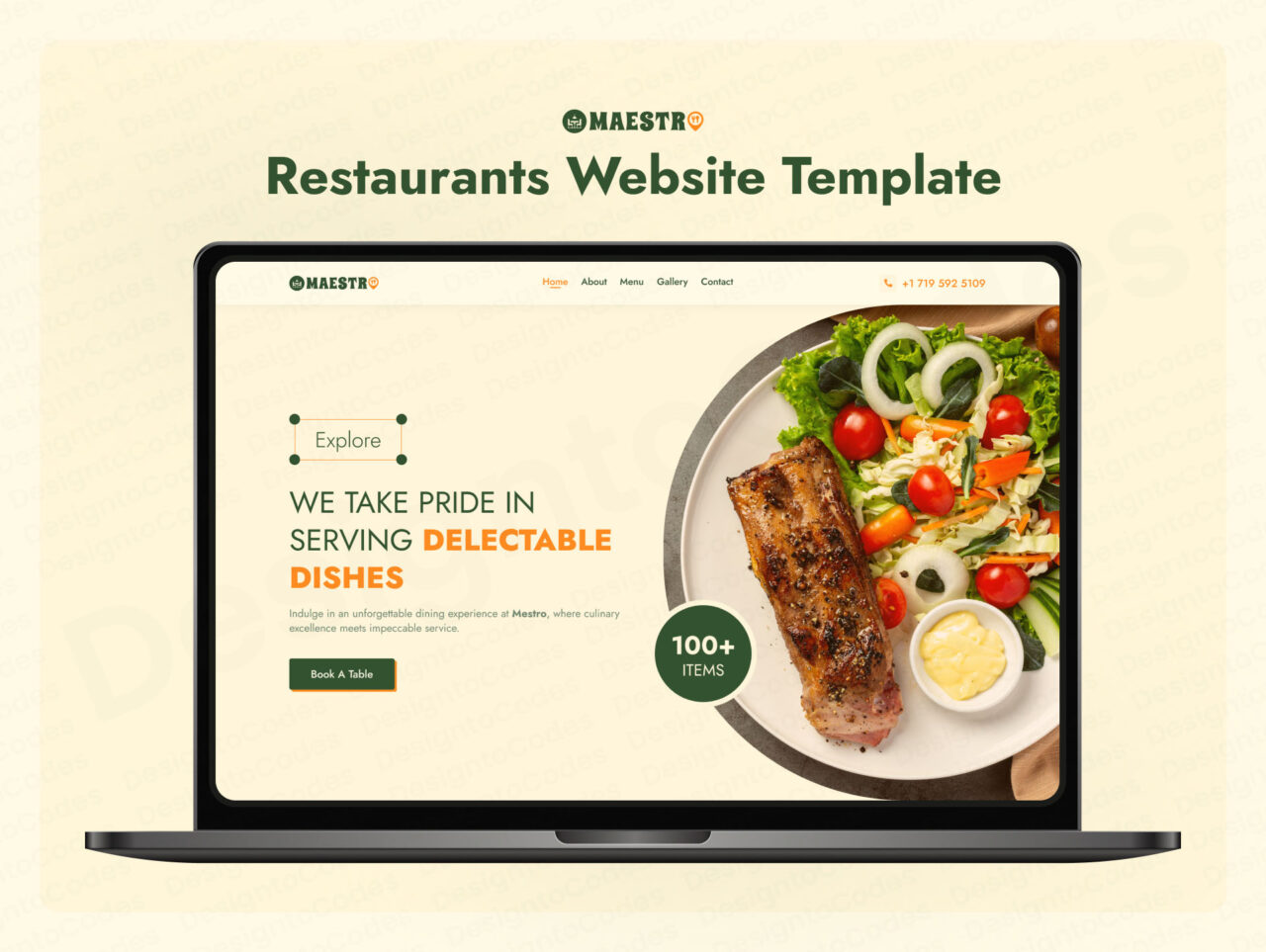 Maestro-Premium-Restaurant-Framer-Template | DesignToCodes