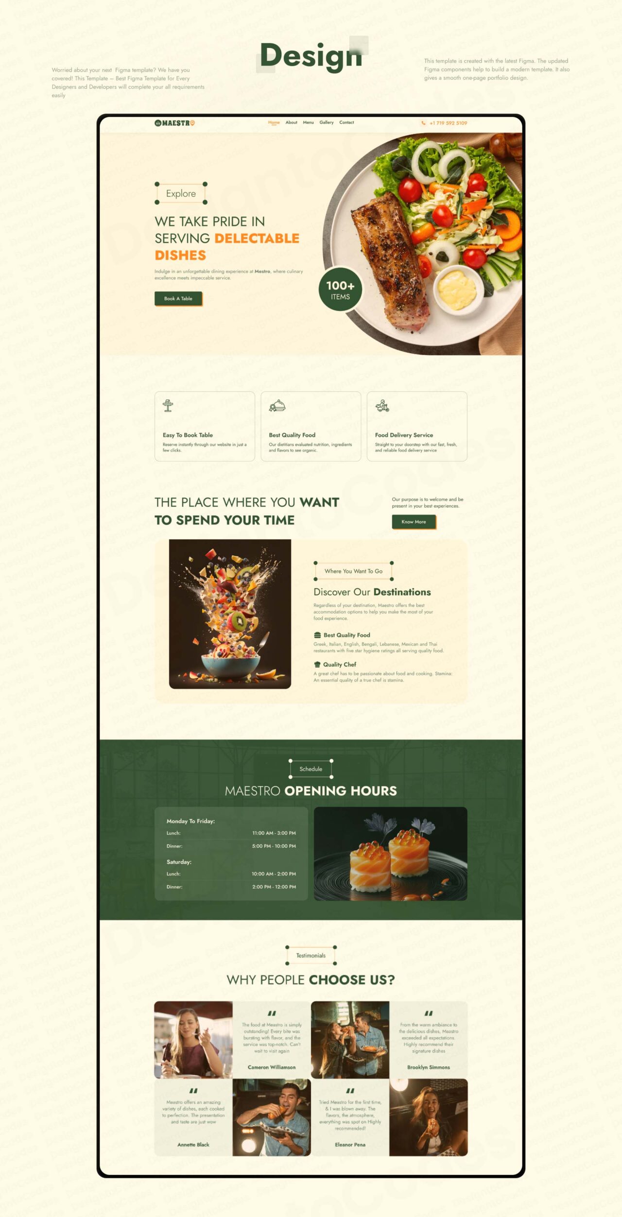 Maestro-Premium-Restaurant-Framer-Template | DesignToCodes