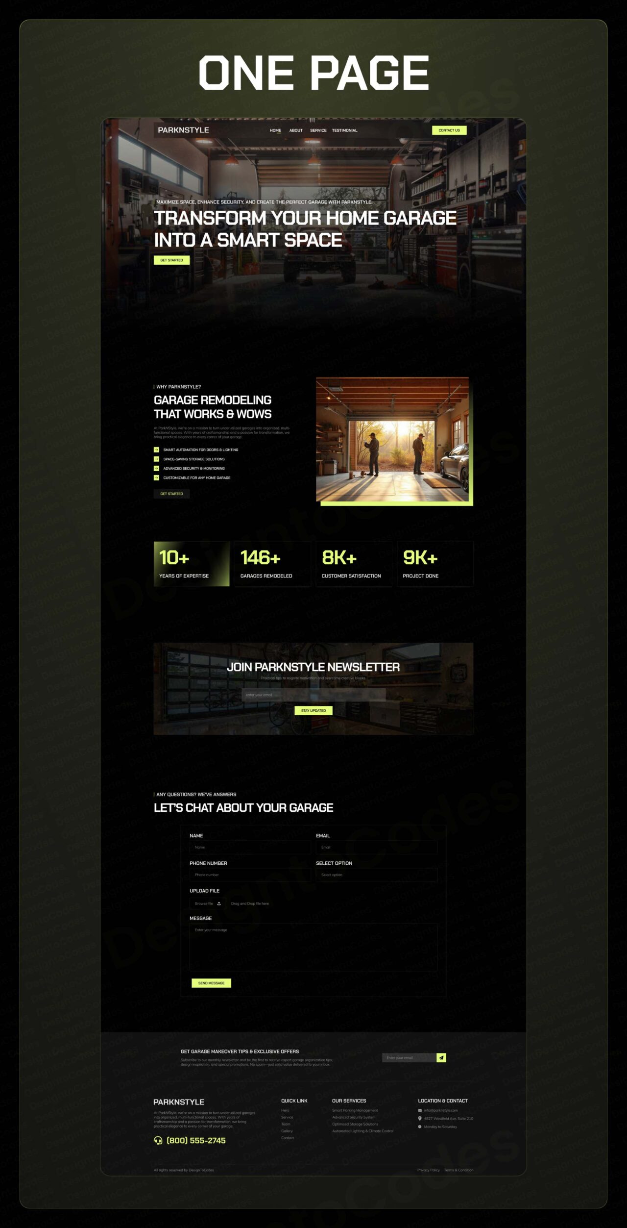 ParkNStyle-Framer-Template-for-Home-Garage-Solutions | DesignToCodes