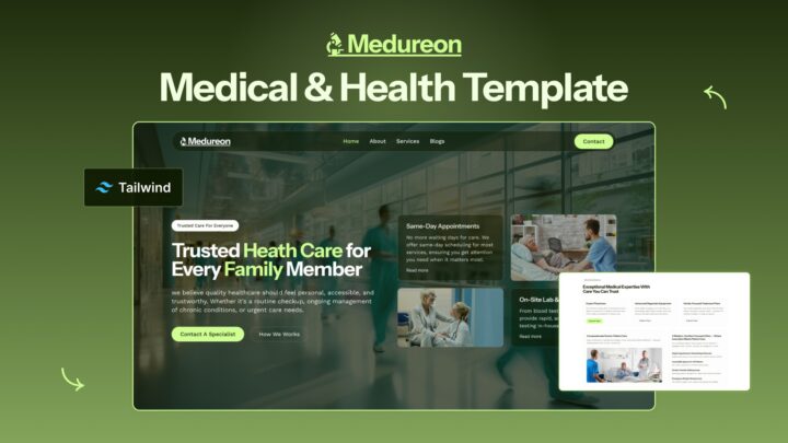 medureon-tailwind-health-and-medical | DesignToCodes
