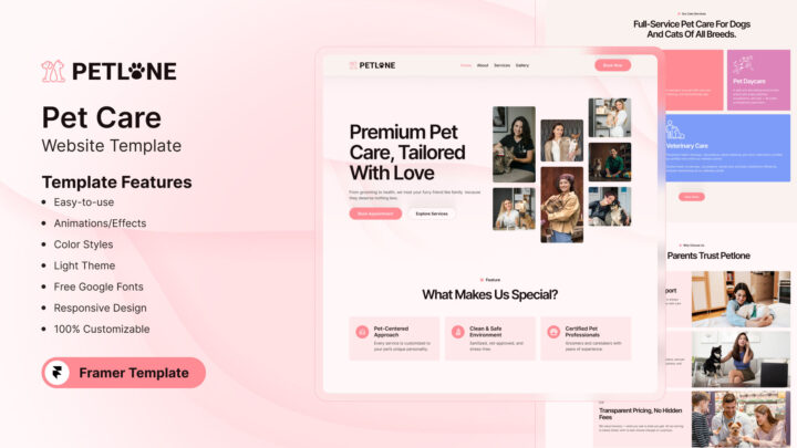 Petlone-Premium-Pet-Care-Framer-Template-Thumbnail | DesignTocodes