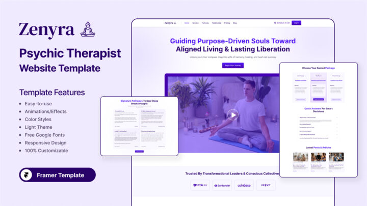 Zenyra-Best Psychic-Therapists-Framer-Template-Thumbnail | DesignToCodes