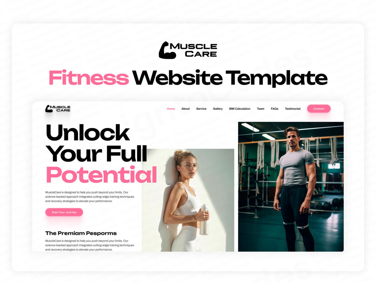 MuscleCare-OnePage-Fitness-Framer-Template | DesignToCodes