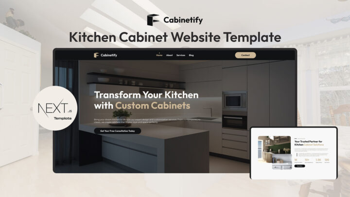 Cabinetify-Multipage-Kitchen-Cabinet-Nextjs-Template-Thumbnail | DesignToCodes