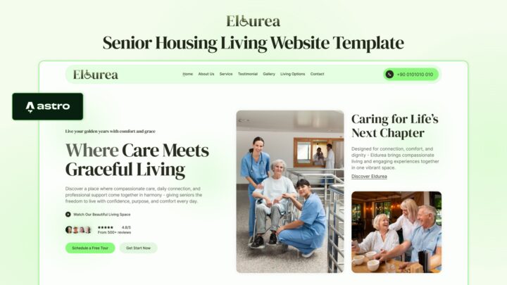 Eldurea-Senior-Housing-Multipage-Astro-Template-Thumabnail | DesignToCodes