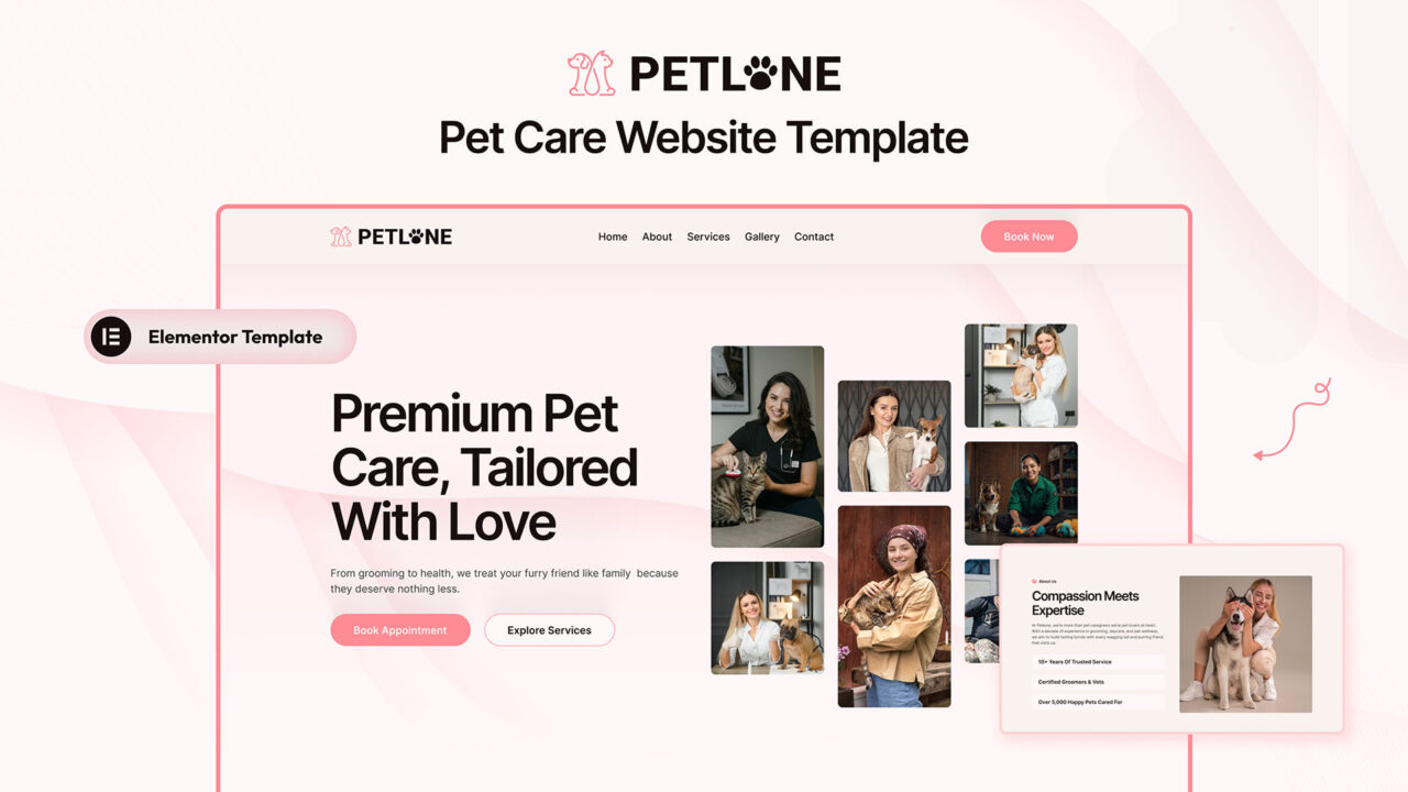 Petlone-Premium-Pet-Care-Elementor-Template | DesignToCodes