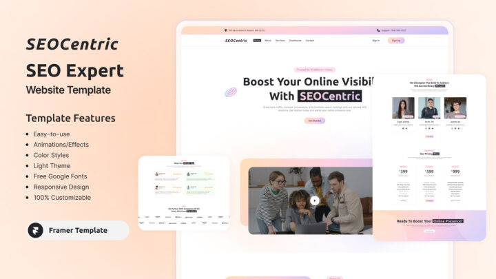 Seocentric-SEO-Experts-Framer-Template-Thumbnail | DesignToCodes
