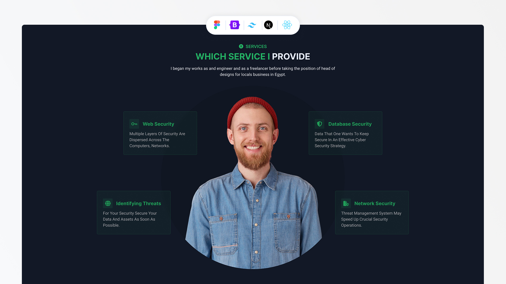 Service Section Bootstrap Style 08 - DesignToCodes