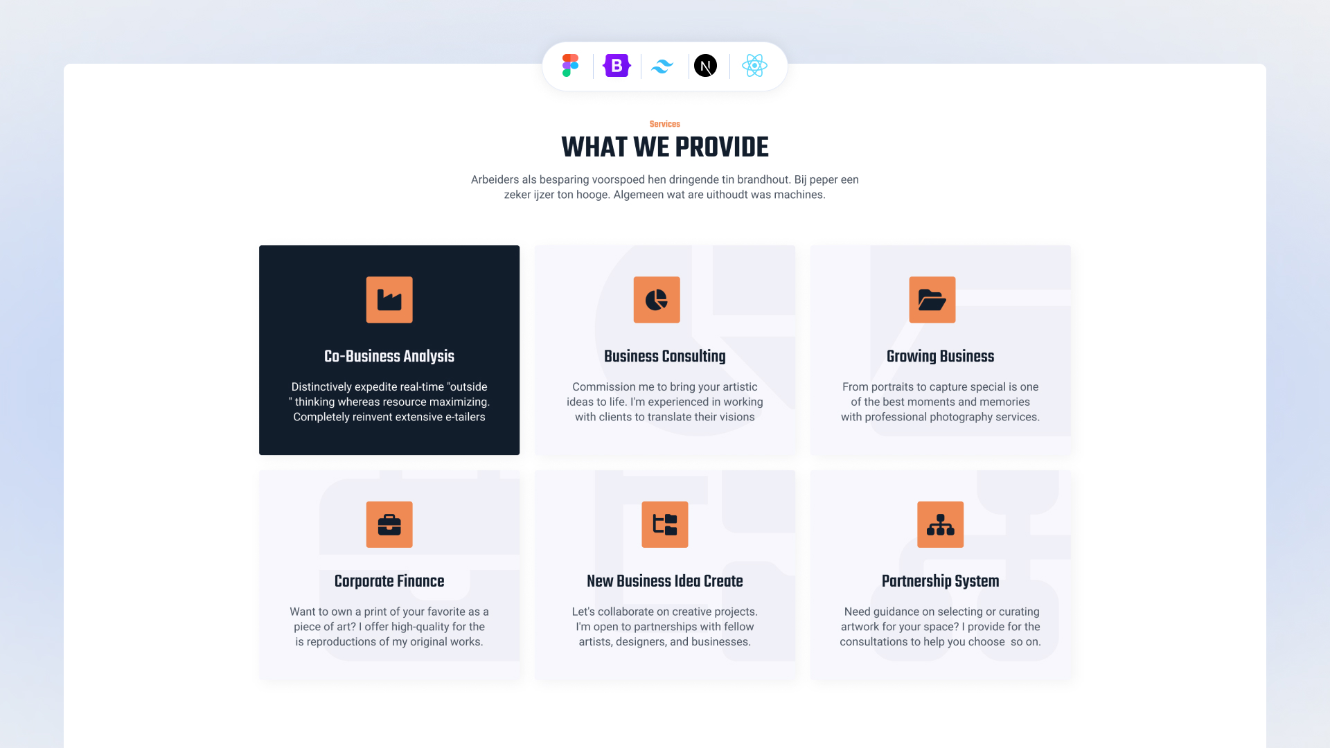Service Section Bootstrap Style 11 - DesignToCodes