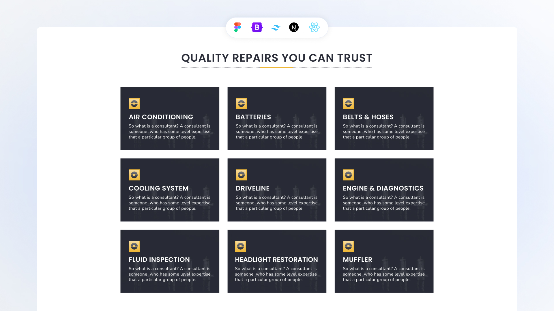 Service Section Bootstrap Style 33