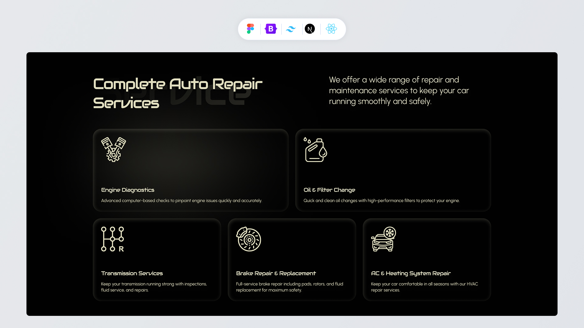 Service Section Bootstrap Style 43 - DesignToCodes