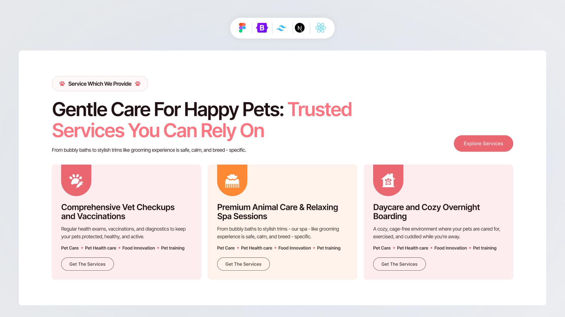 Service Section Bootstrap Style 55