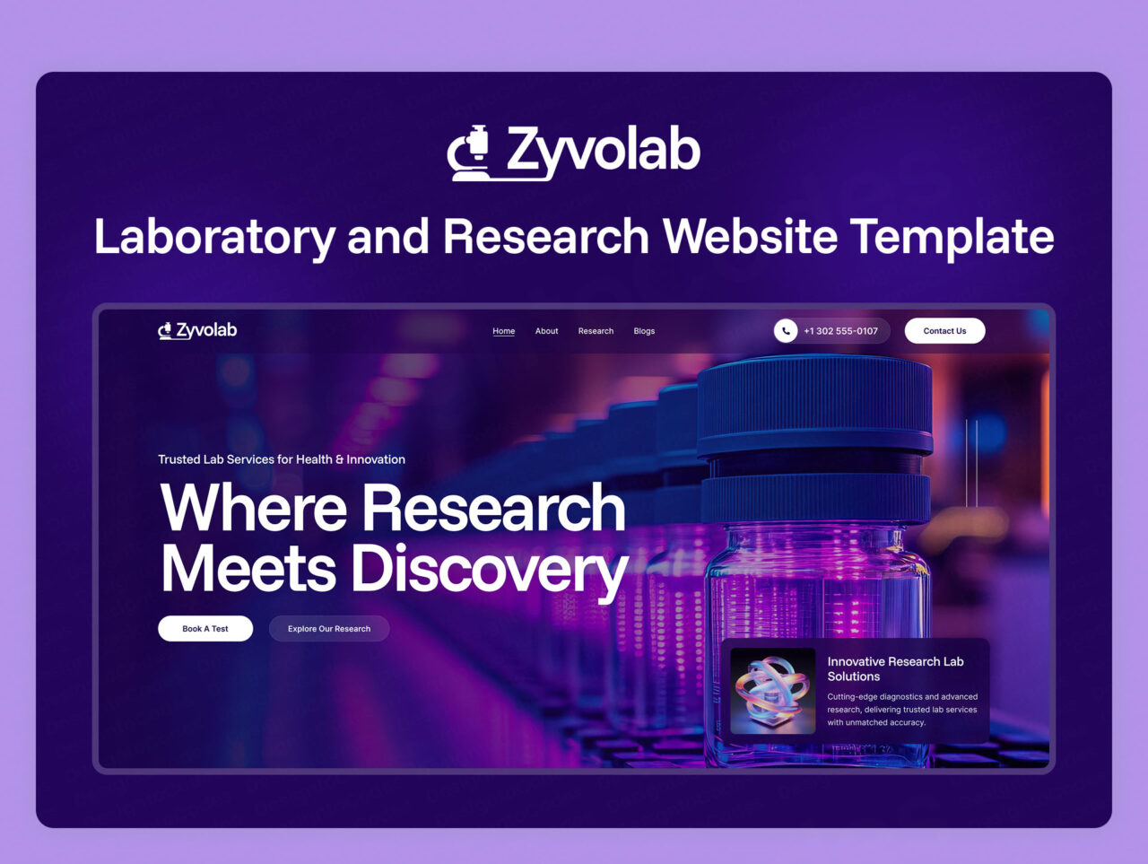 Zyvolab-Framer-Template-for-Laboratory-And-Research-Websites | DesignToCodes