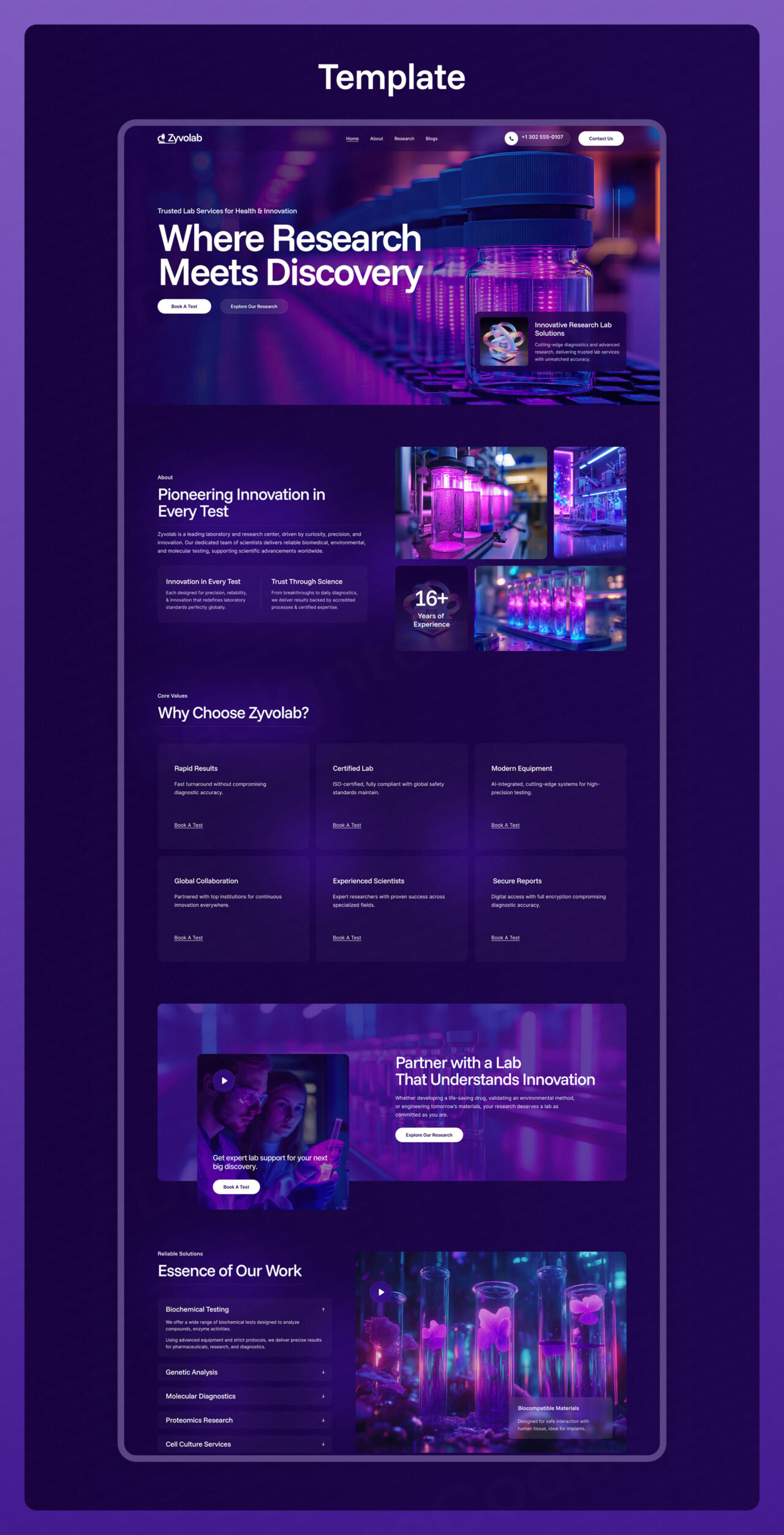 Zyvolab-Framer-Template-for-Laboratory-And-Research-Websites | DesignToCodes