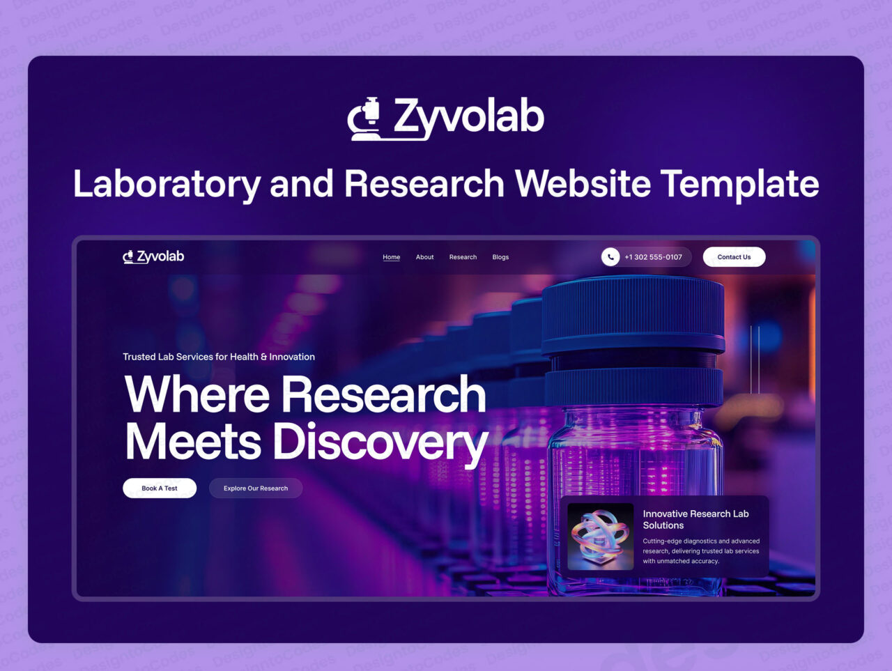 Zyvolab-Framer-Template-for-Laboratory-And-Research-Websites | DesignToCodes