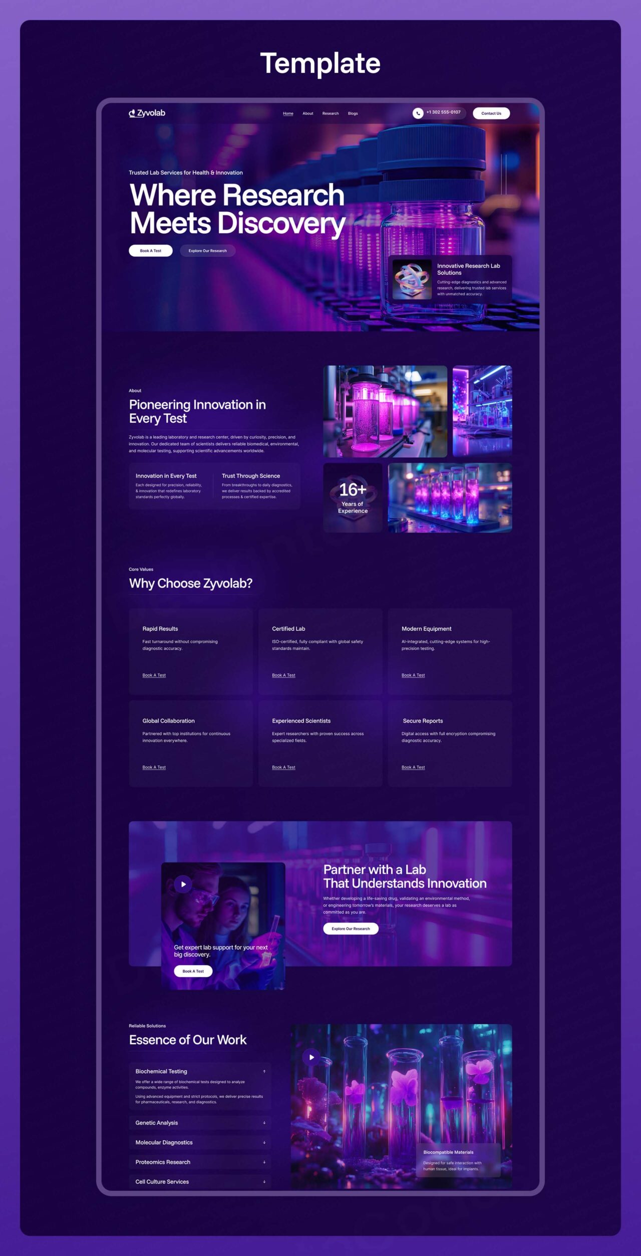 Zyvolab-Framer-Template-for-Laboratory-And-Research-Websites | DesignToCodes