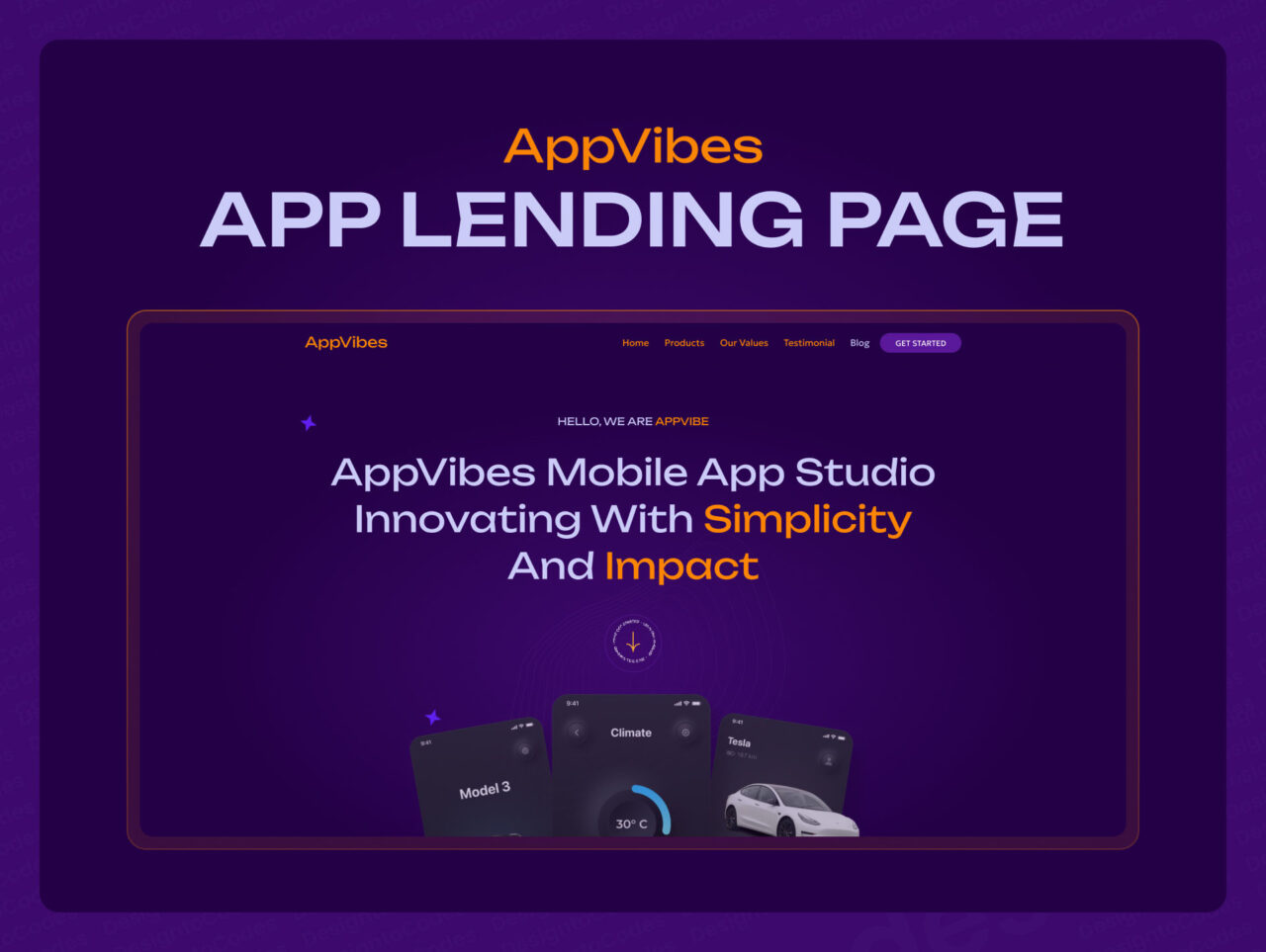Appvibes-Mobile-App-Landing-Framer-Template | DesignToCodes