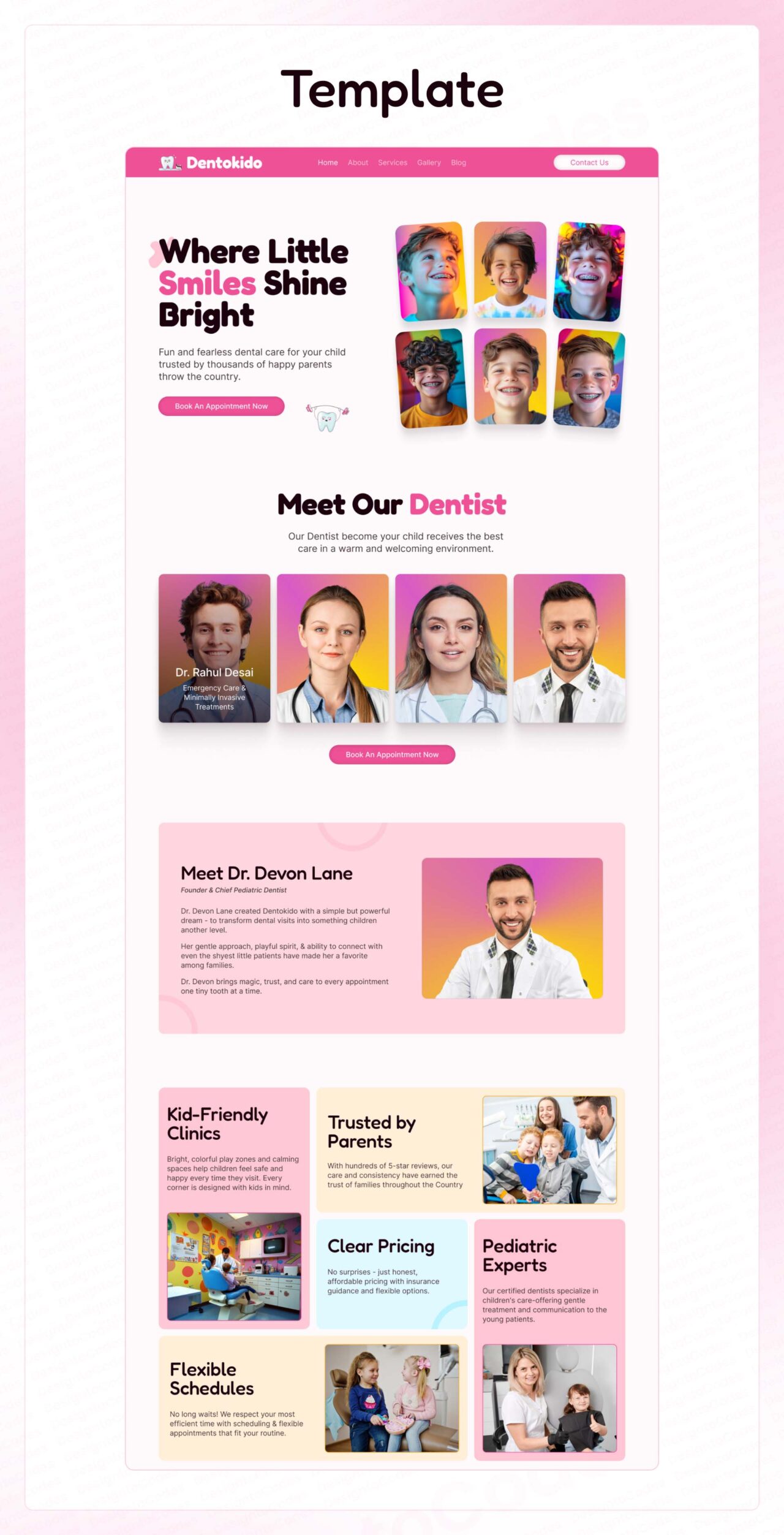 Dentokido-Pediatric-Dental-Clinic-Kids-Dentistry-Framer-Template | DesignToCodes
