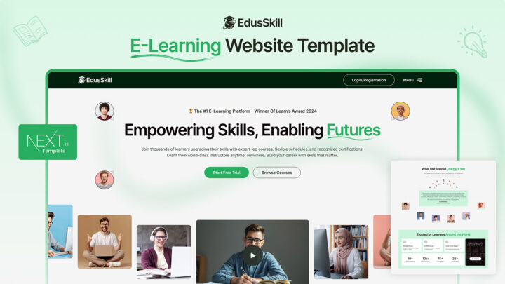 EdusSkill-Education-Online-Courses-NextJs-Template-Thumbnail | DesignToCodes