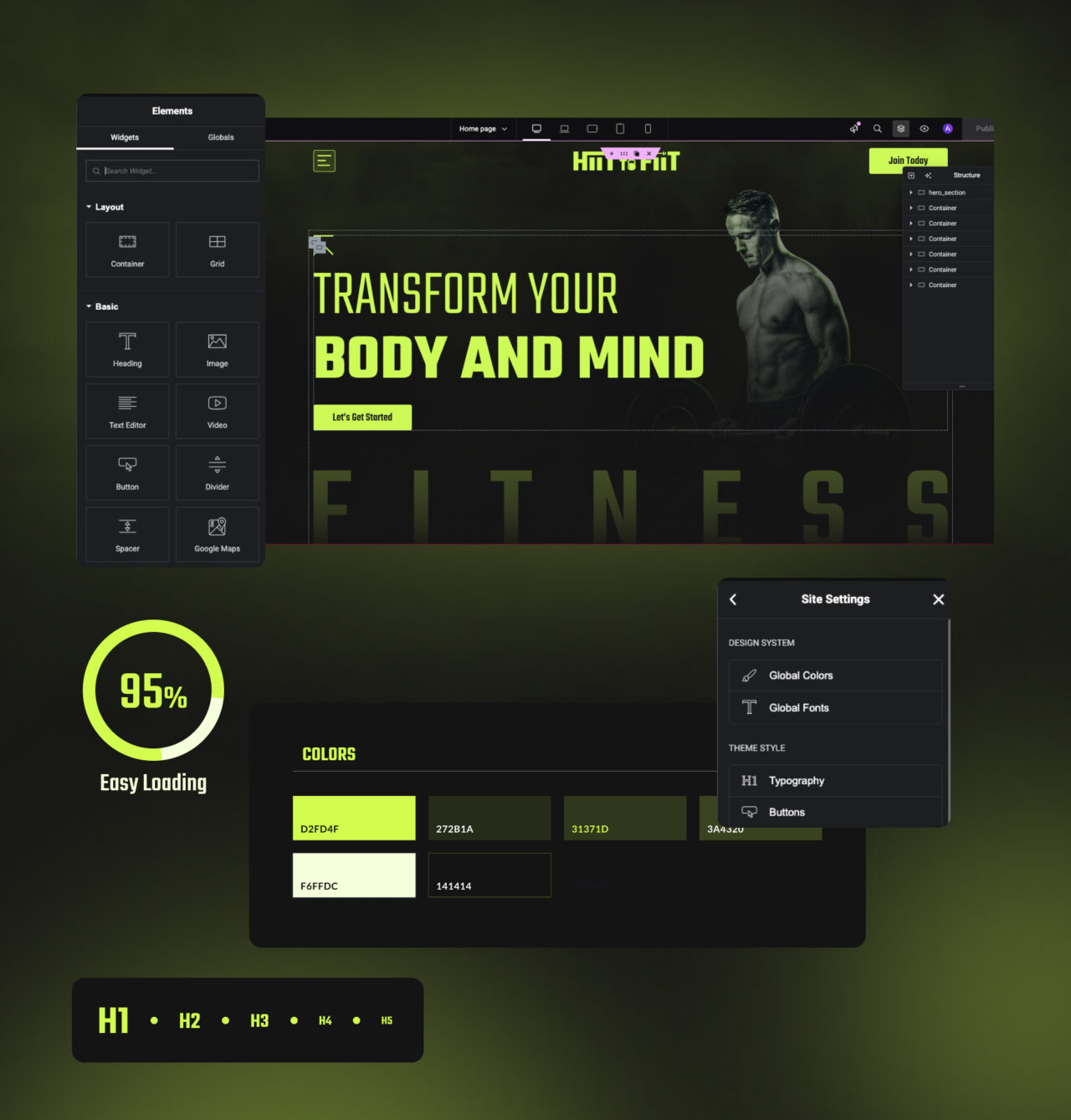HiitToFiit-OnePage-Fitness-Elementor-Theme | DesignToCodes