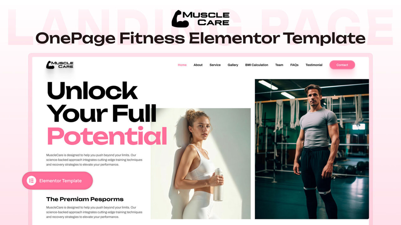 Musclecare-Fitness-And-Gym-OnePage-Elementor-Template-Thumbnail | DesignToCodes
