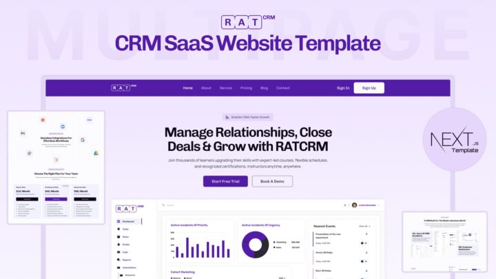 RATCRM-CRM-Nextjs-Website-Template-Thumbnail | DesignToCodes