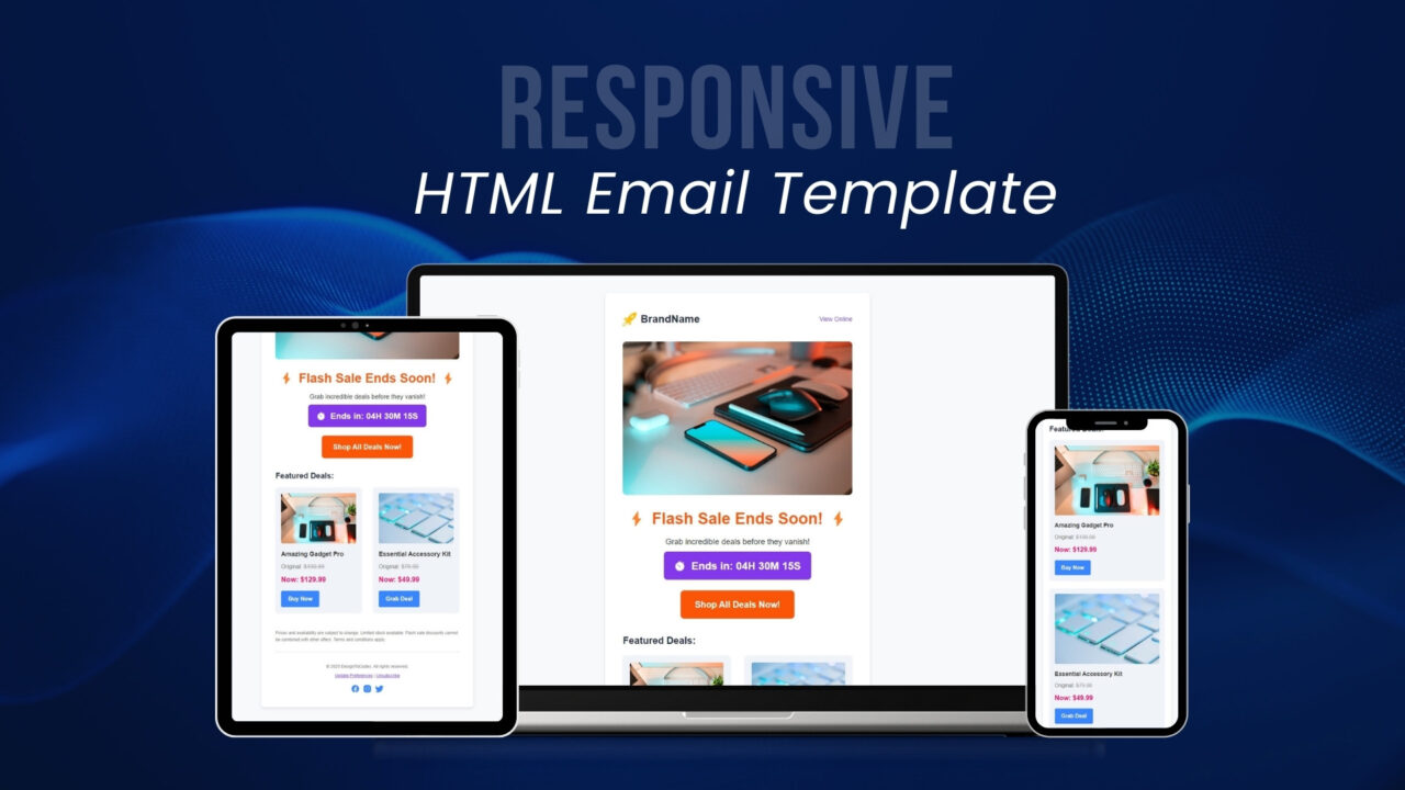 HTML Email Template Flash Sale Style 02 - DesignToCodes
