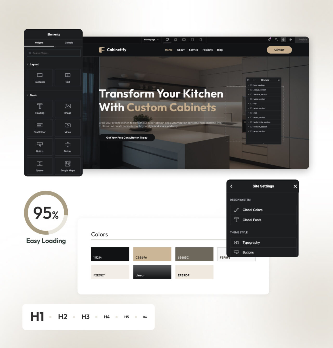 Cabinetify-Kitchen-Cabinet-Elementor-Theme-Template-Pro | DesignToCodes