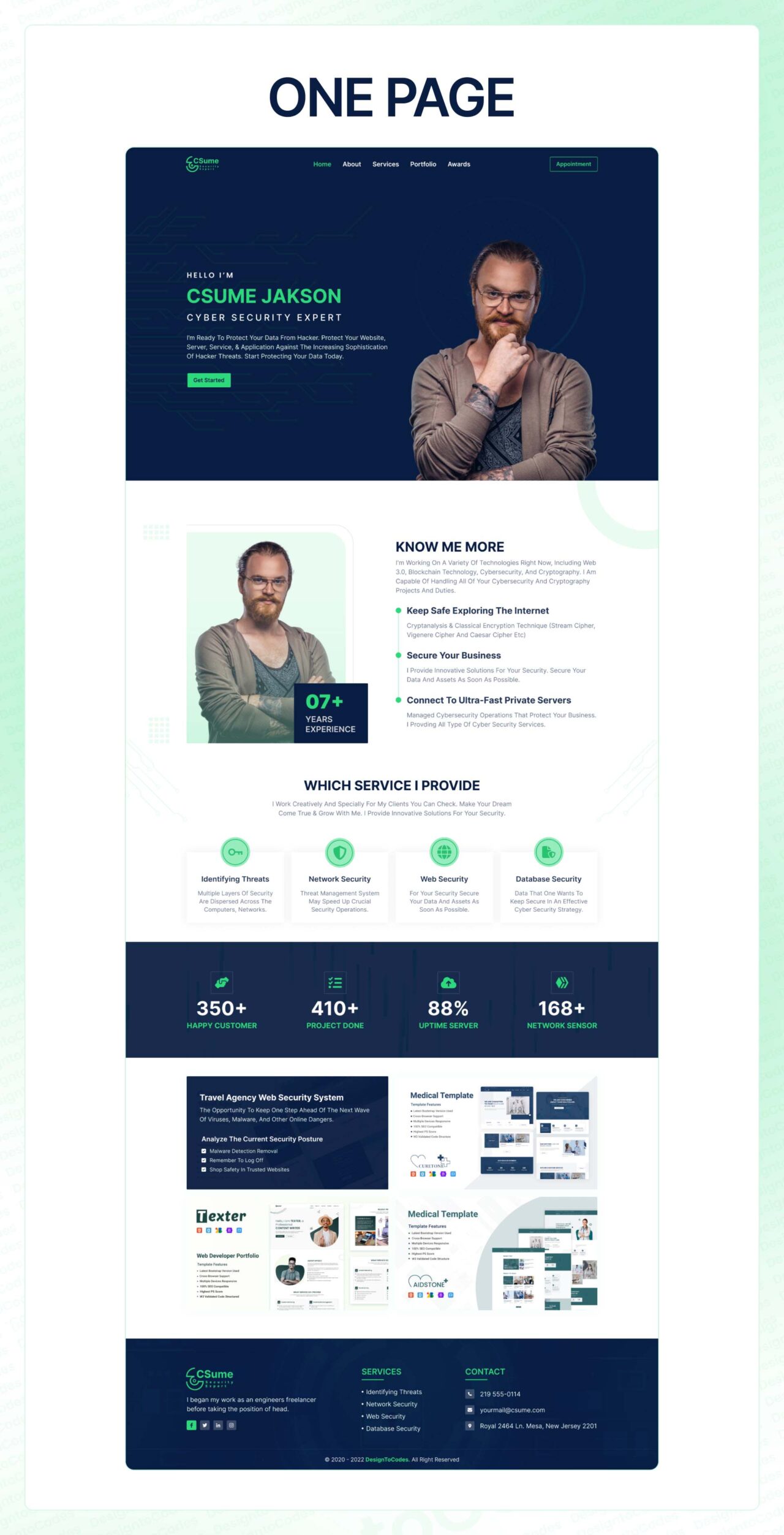 Csume-Cyber-Security-Expert-Portfolio-Framer-Template | DesignToCodes