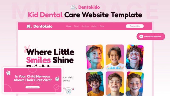 Dentokido-Pediatric-Dental-Elementor-Template-Professional-Thumbnail | DesignToCodes
