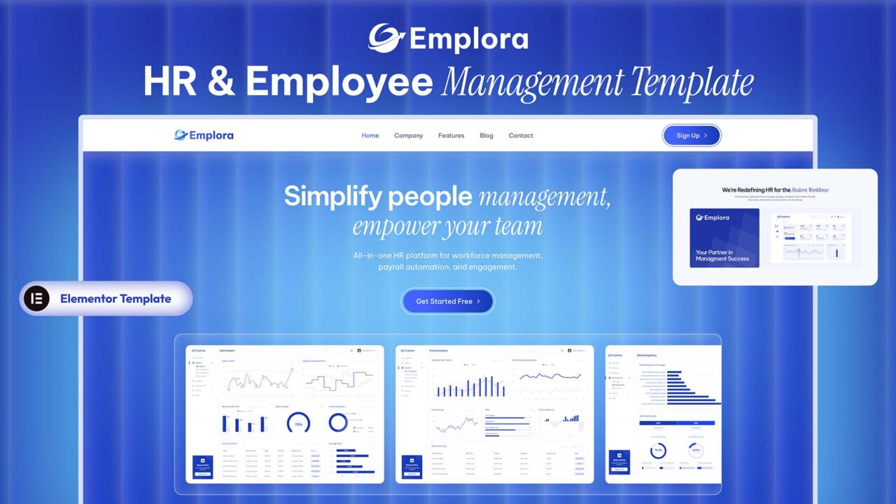Emplora-SaaS-Elementor-Template-HR-Management | DesignToCodes