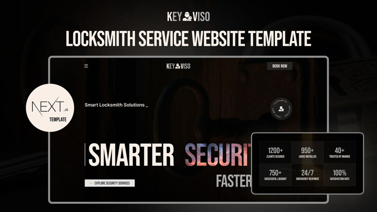 Keyviso-Locksmith-Company-NextJs-Template-Modern-Fast-Thumbnail | DesignToCodes