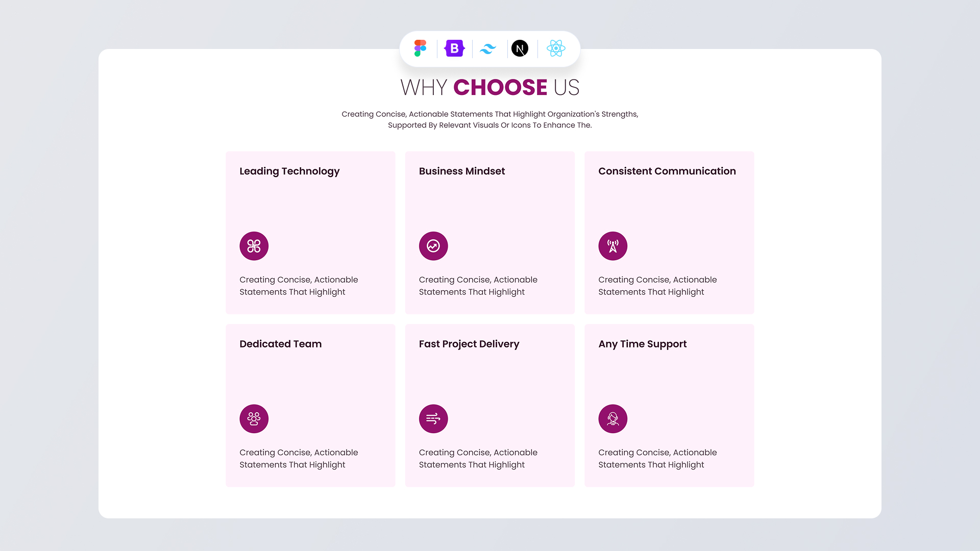 Why Choose Us Section JSX Style 19
