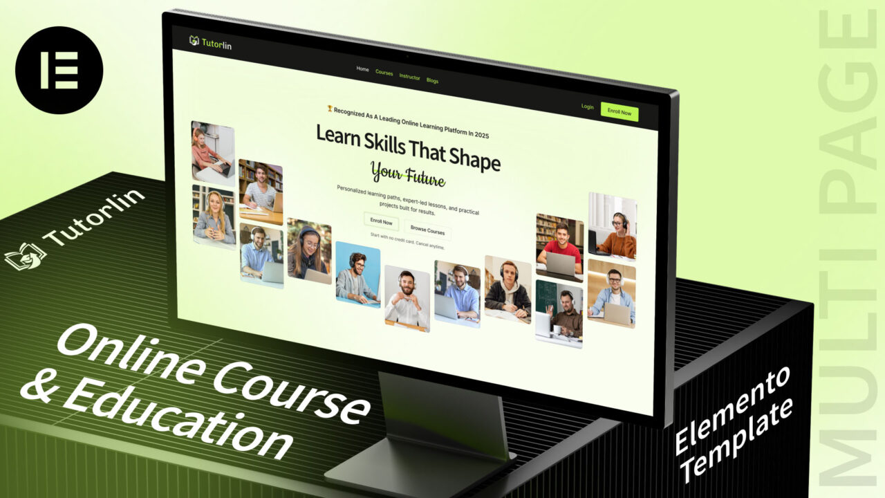 Tutorlin-Online-Course-And-Education-Elementor-Template-Thumbnail | DesignToCodes