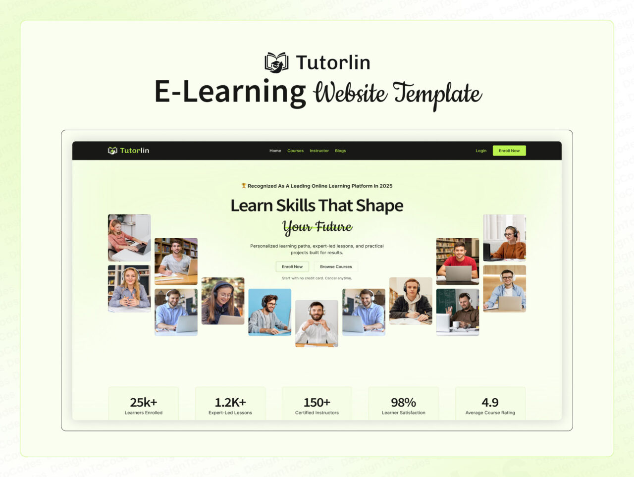 Tutorlin-Online-Course-Framer-Website-Template | DesignToCodes