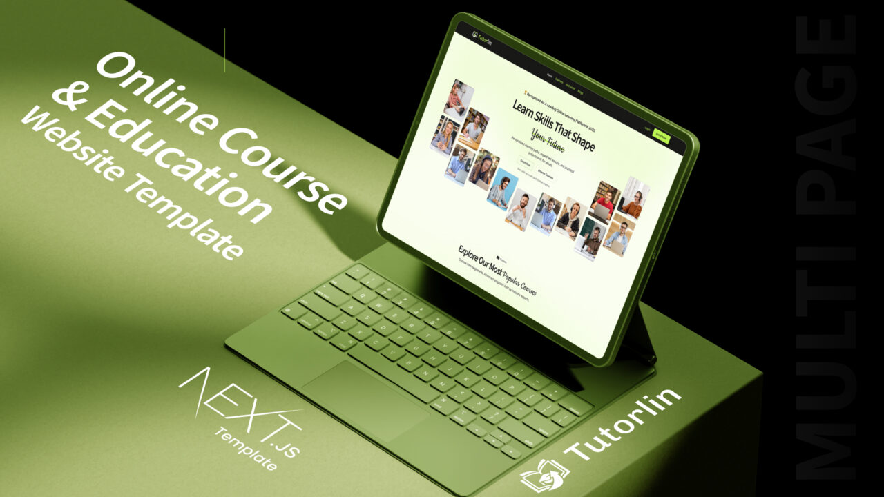 Tutorlin-Template-Next.js-Thumbnail | DesignToCodes